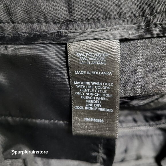 Express Editor Trouser Flare Pants 4 R Gray Pin Stripe Preppy Career Casual - Picture 5 of 12